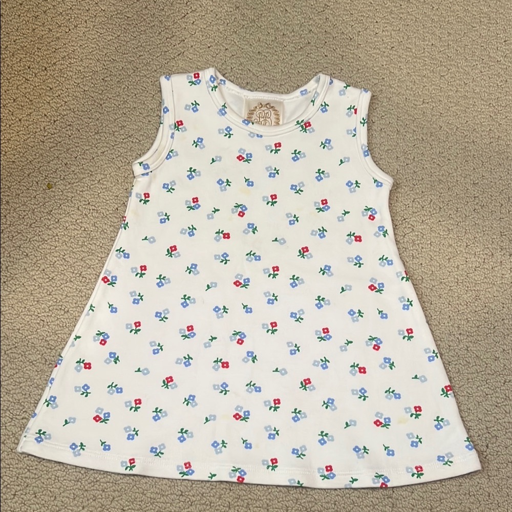 The Beaufort Bonnet Company Cream Sleeveless A-Line Sundress